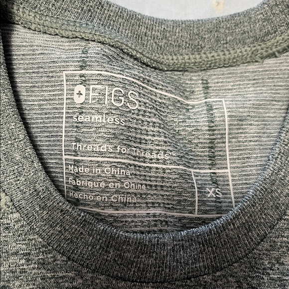 Figs green/Gray Women's Long Sleeve Top - Picture 2 of 4
